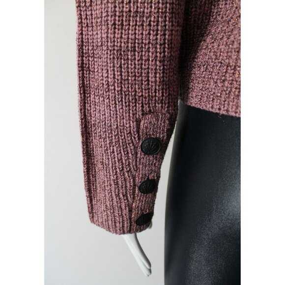 Rag & Bone Jubliee Crew Sweater Dusty Rose Size Large Merino Wool Knit - Picture 8 of 12
